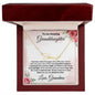 To My Amazing Granddaughter Personalized Script Name Necklace with Message Card - Mallard Moon Gift Shop