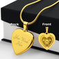 Gift for Firefighter Mother Engraved Heart Necklace - Mallard Moon Gift Shop