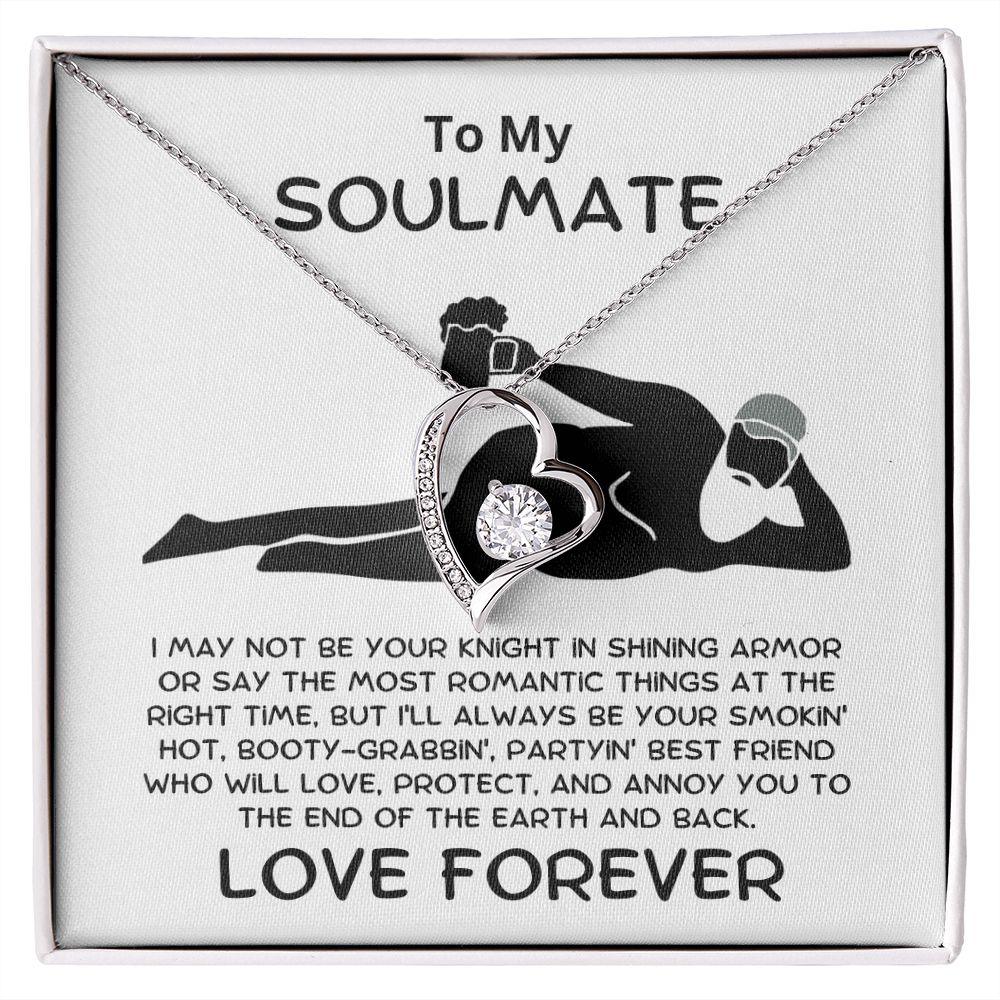 To My Soulmate - From Your Smokin' Hot Lover - Heart Pendant Necklace - Mallard Moon Gift Shop