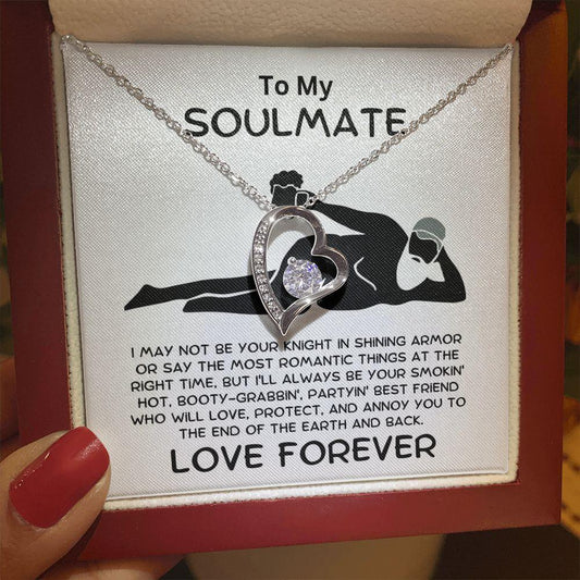 To My Soulmate - From Your Smokin' Hot Lover - Heart Pendant Necklace - Mallard Moon Gift Shop