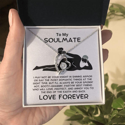 To My Soulmate - From Your Smokin' Hot Lover - Heart Pendant Necklace - Mallard Moon Gift Shop