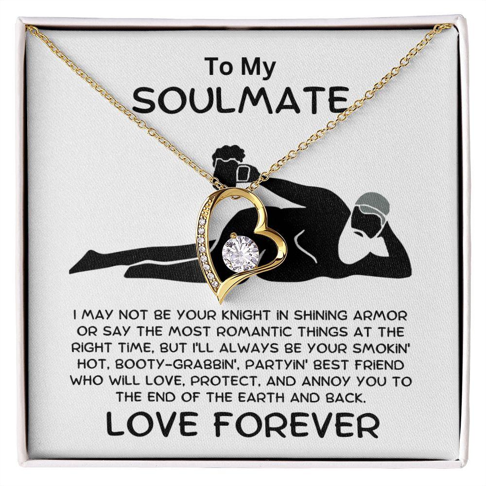 To My Soulmate - From Your Smokin' Hot Lover - Heart Pendant Necklace - Mallard Moon Gift Shop