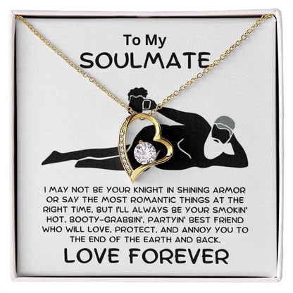 To My Soulmate - From Your Smokin' Hot Lover - Heart Pendant Necklace - Mallard Moon Gift Shop