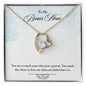 To Bonus Mom - More than a Parent Forever Love Heart Pendant Necklace - Mallard Moon Gift Shop