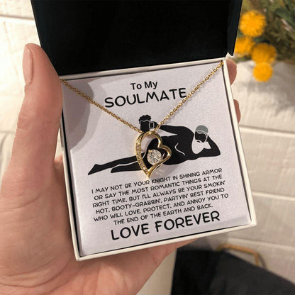 To My Soulmate - From Your Smokin' Hot Lover - Heart Pendant Necklace - Mallard Moon Gift Shop