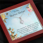 Bonus Sister CZ Pendant Necklace with Message Card Gift Box - Mallard Moon Gift Shop