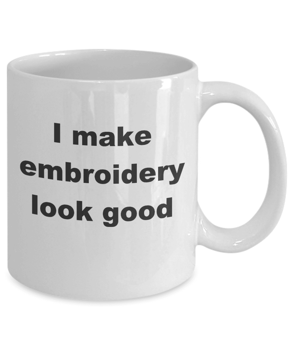 Embroidery Coffee Mug - Mallard Moon Gift Shop