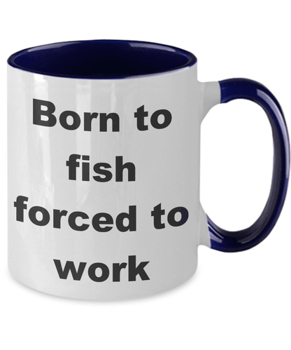 Funny Fishing Coffee two tone mug - Mallard Moon Gift Shop
