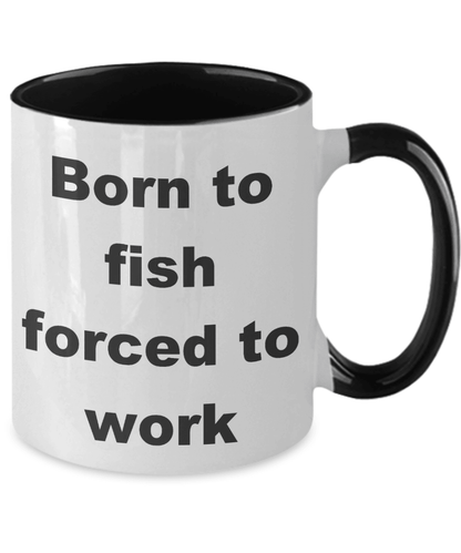 Funny Fishing Coffee two tone mug - Mallard Moon Gift Shop