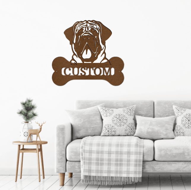 Dog Breed Custom Name Metal Art Wall Sign - Mallard Moon Gift Shop