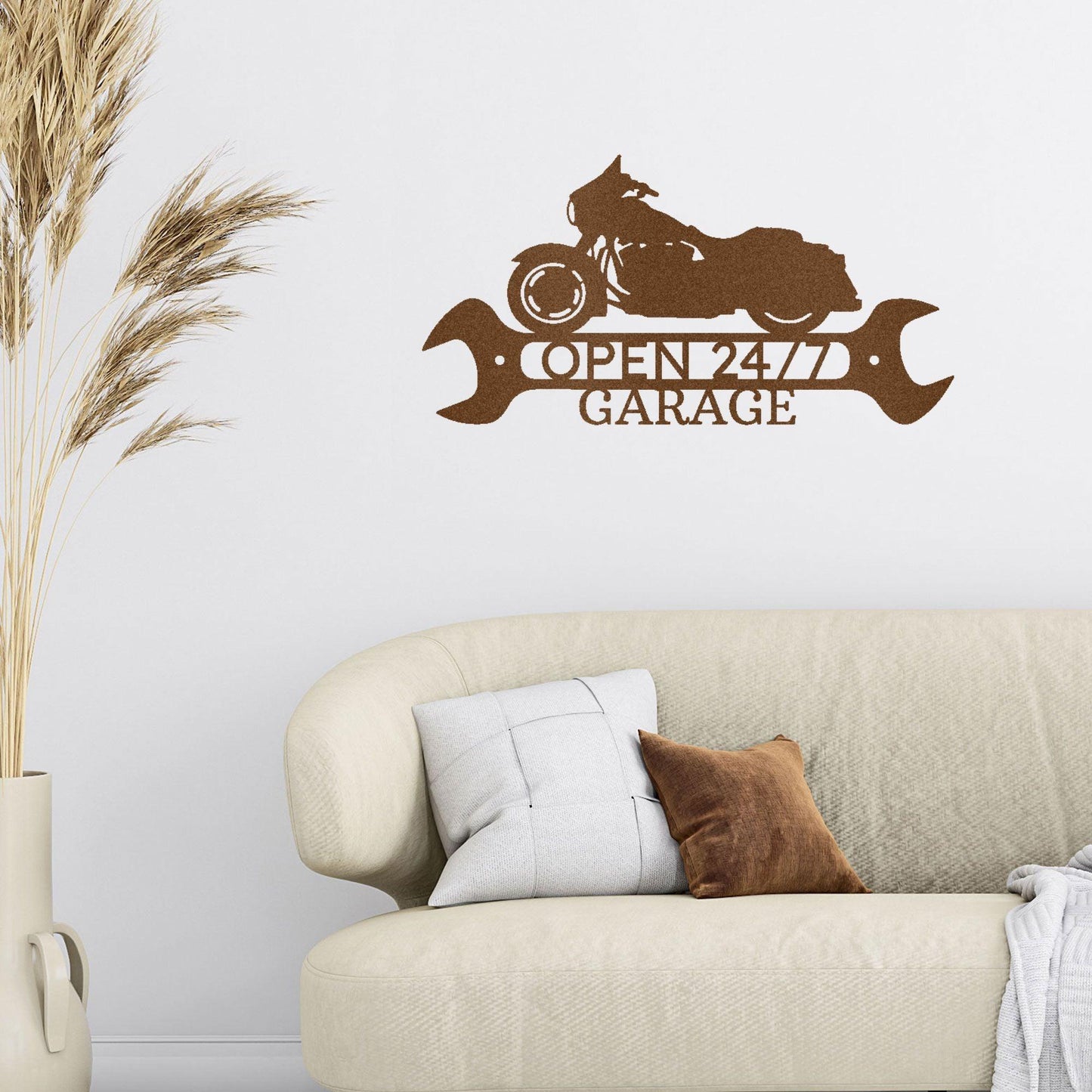 Street Glide Shop Monogram Personalized Motorcycle Indoor Outdoor Steel Wall Sign Art - Mallard Moon Gift Shop