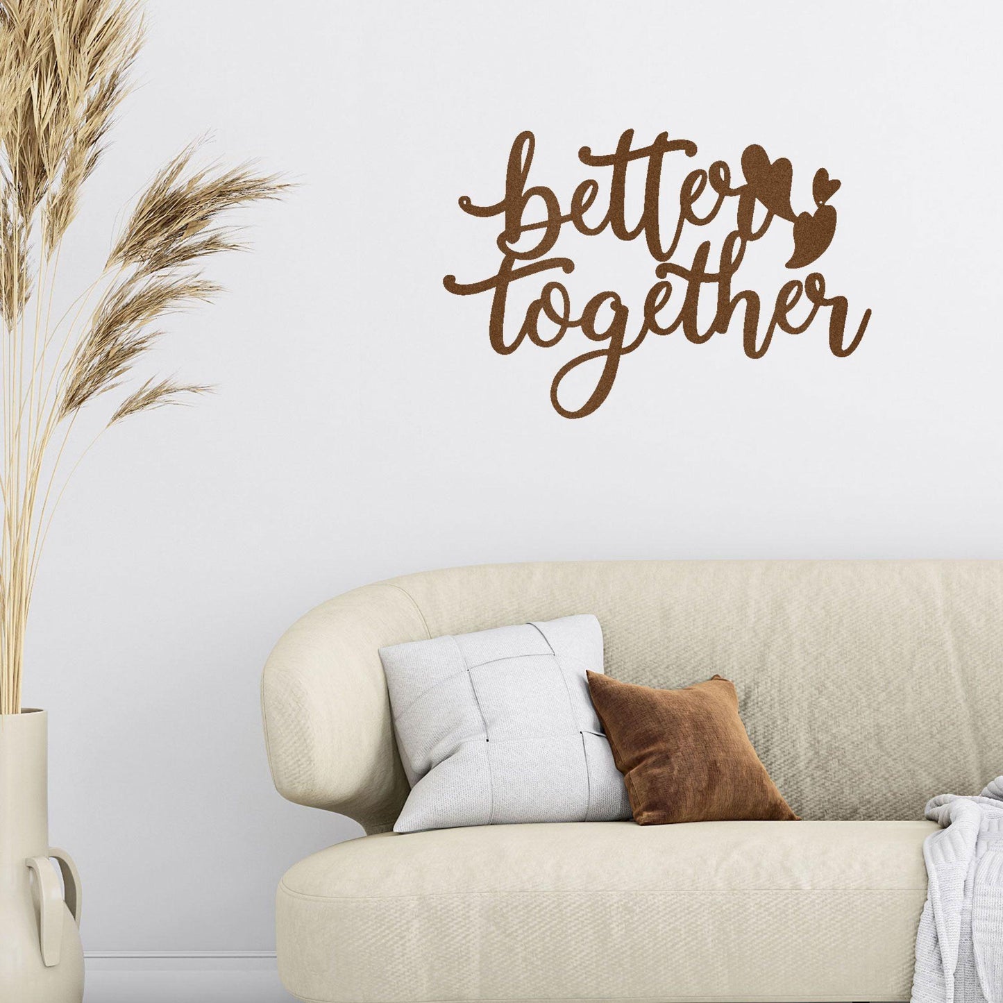 Better Together Quote Steel Wall Sign - Mallard Moon Gift Shop