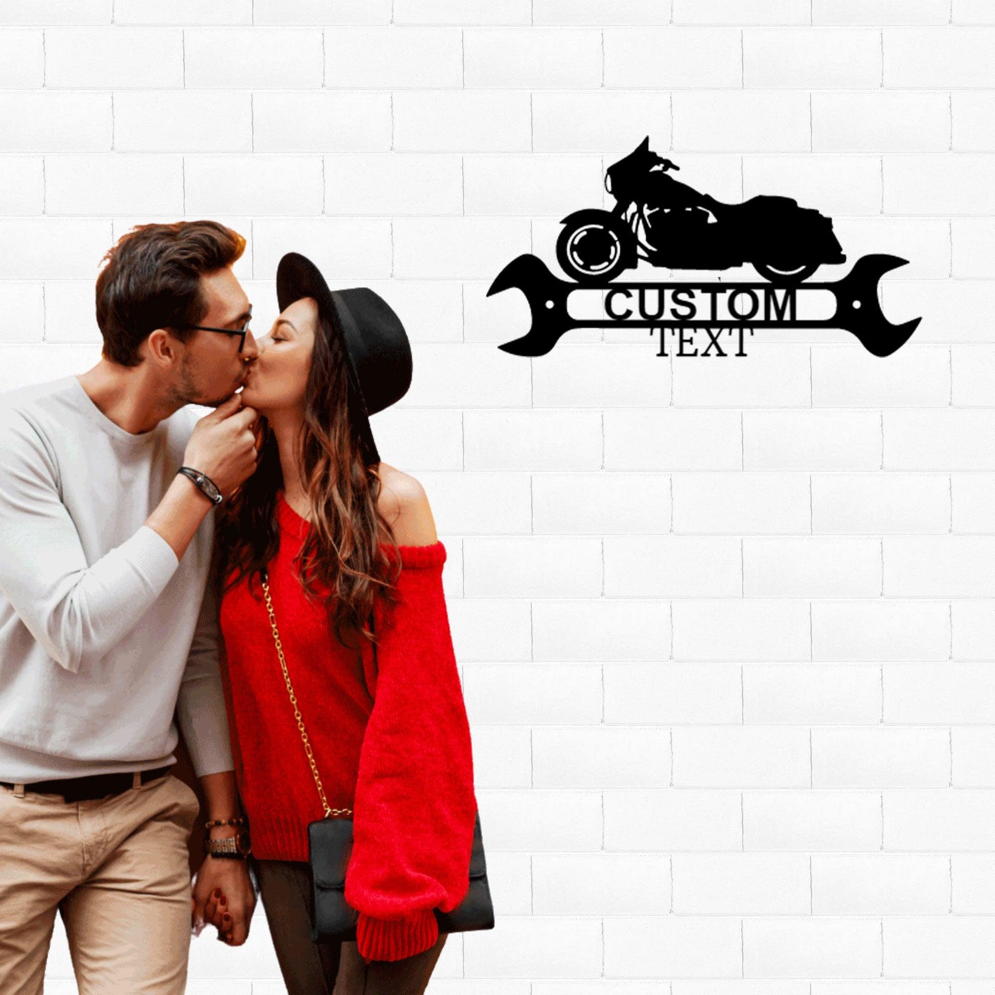 Street Glide Shop Monogram Personalized Motorcycle Indoor Outdoor Steel Wall Sign Art - Mallard Moon Gift Shop