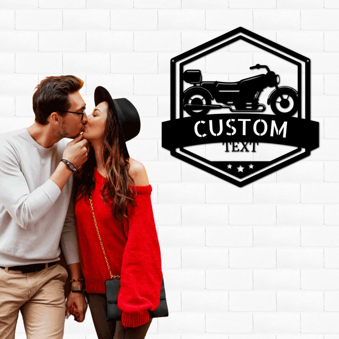 Motorcycle Custom Name Metal Wall Art Sign - Mallard Moon Gift Shop