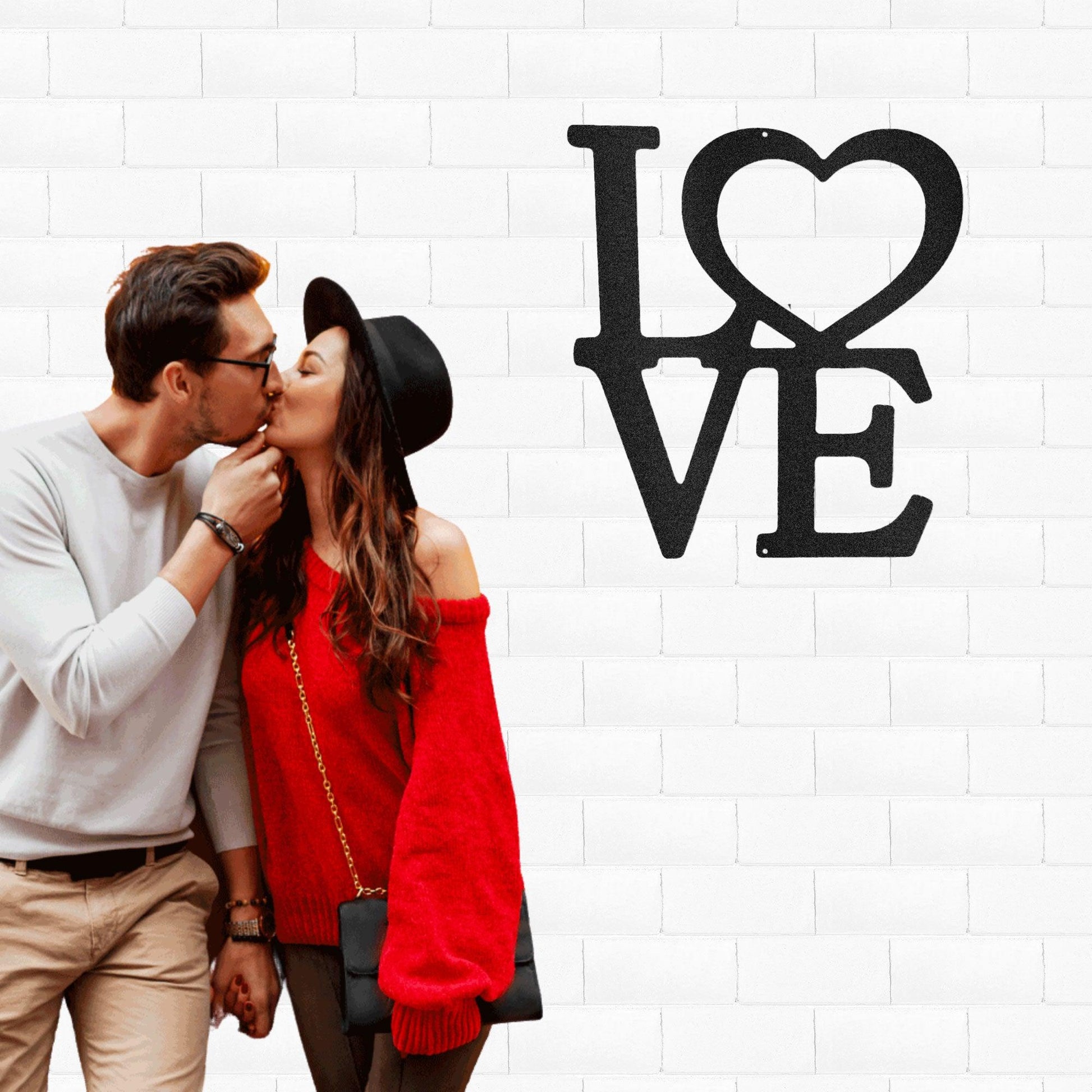 Classic Love Steel Wall Sign - Mallard Moon Gift Shop