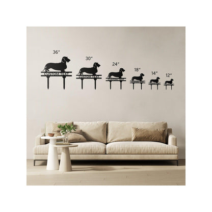 Dachshund Wire Haired Custom Address, Name Metal Yard Sign - Mallard Moon Gift Shop