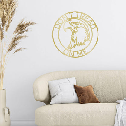 Bald Eagle Head Custom Name Metal Art Wall Sign - Mallard Moon Gift Shop