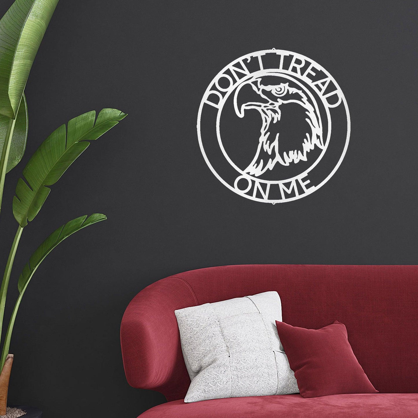 Bald Eagle Head Custom Name Metal Art Wall Sign - Mallard Moon Gift Shop