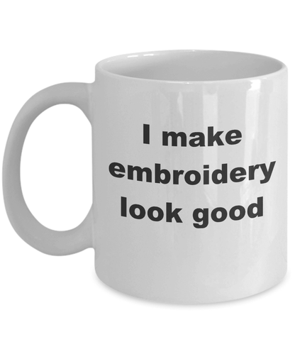 Embroidery Coffee Mug - Mallard Moon Gift Shop