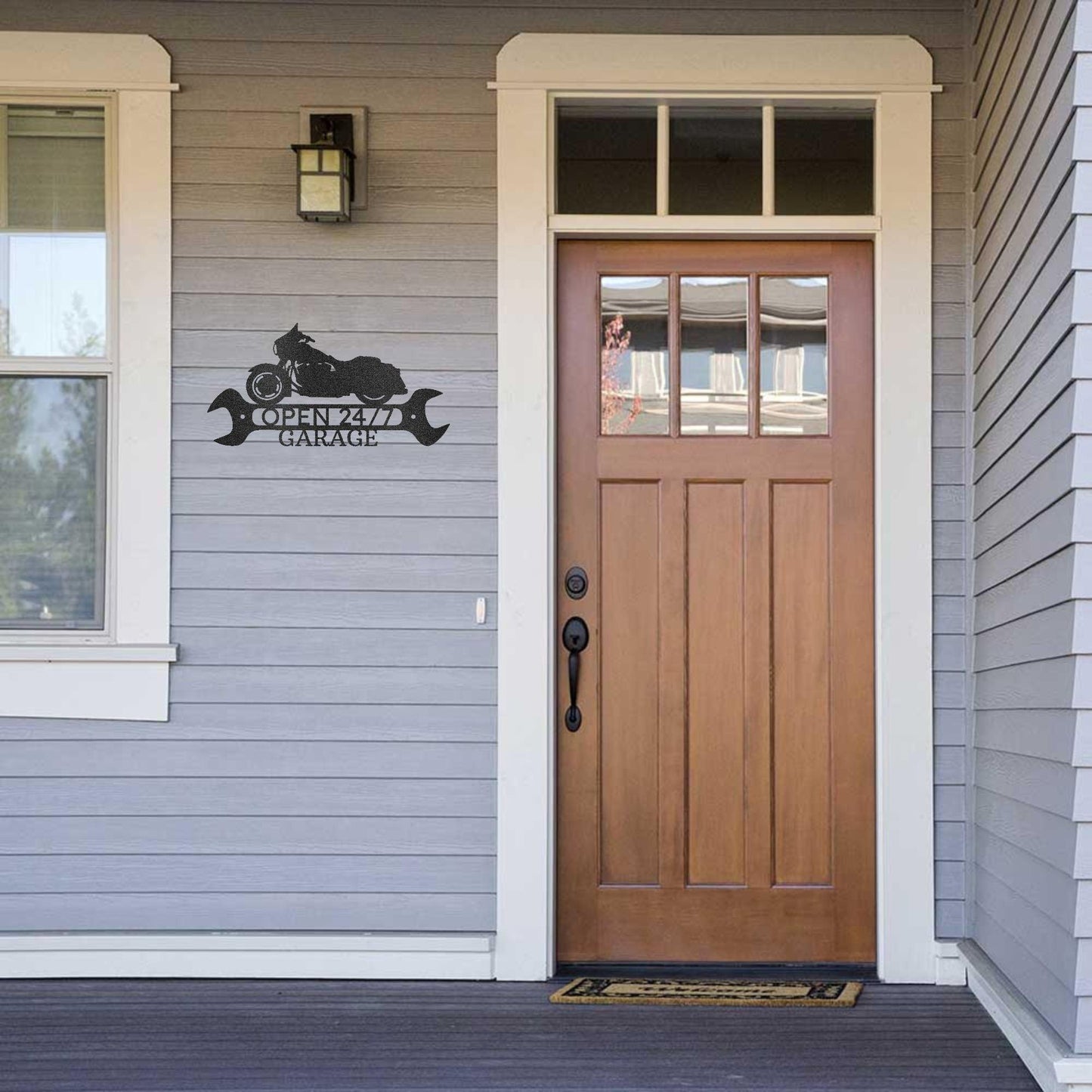 Street Glide Shop Monogram Personalized Motorcycle Indoor Outdoor Steel Wall Sign Art - Mallard Moon Gift Shop