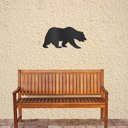 Grizzly Bear Steel Wall Sign - Mallard Moon Gift Shop