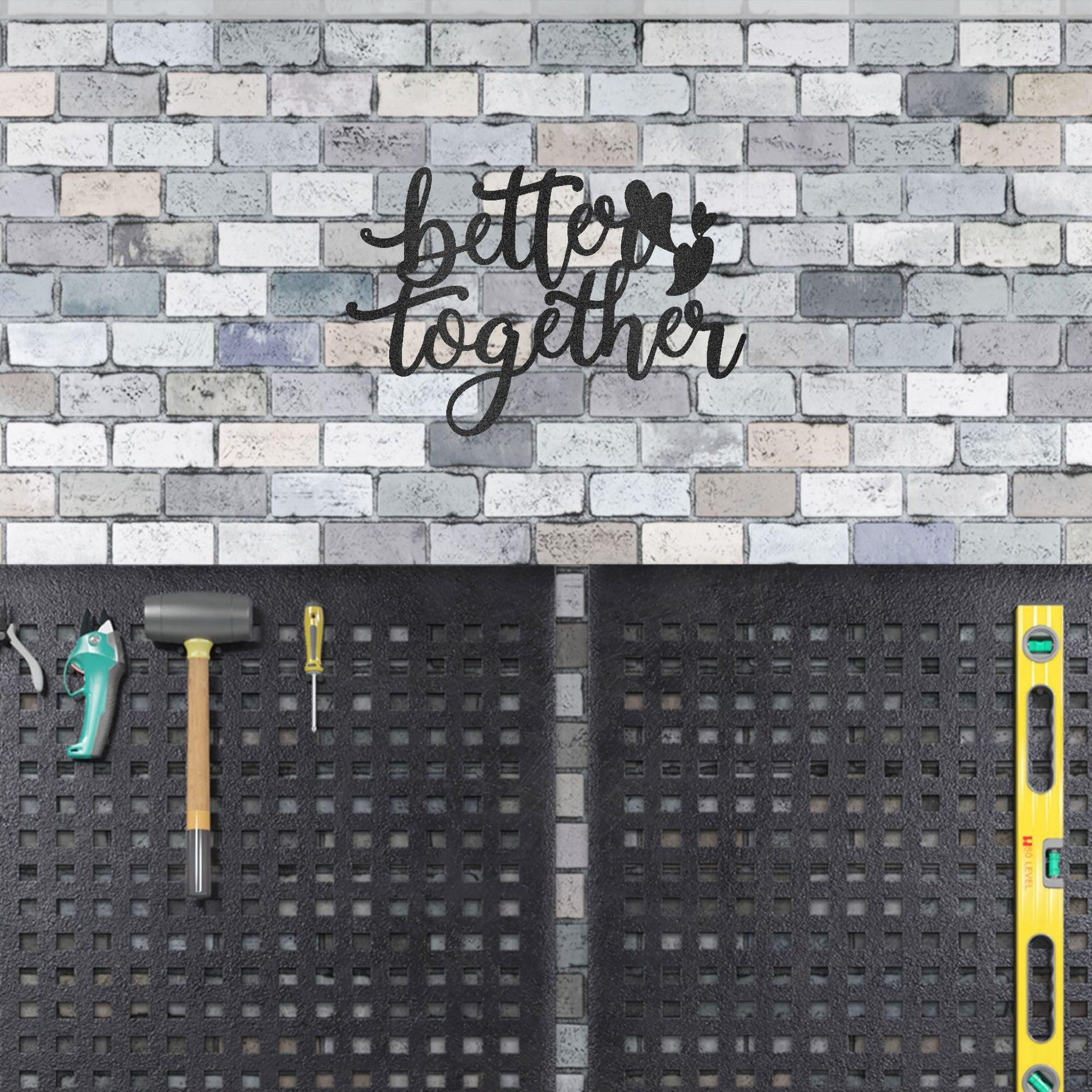 Better Together Quote Steel Wall Sign - Mallard Moon Gift Shop