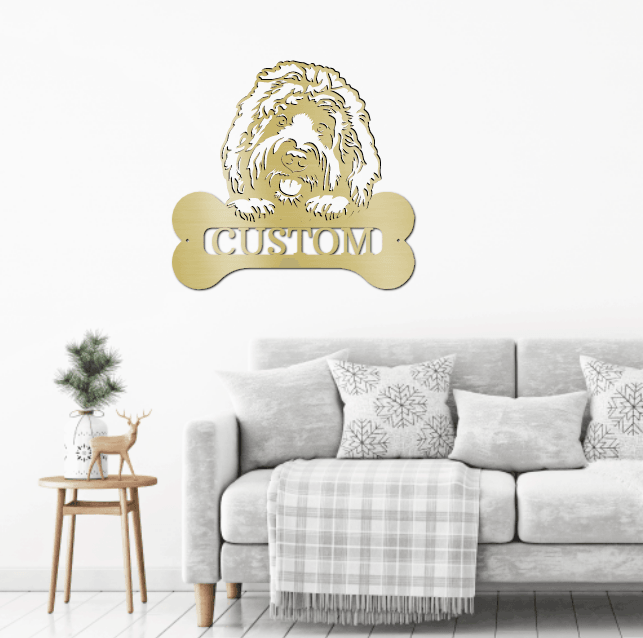 Dog Breed Custom Name Metal Art Wall Sign - Mallard Moon Gift Shop