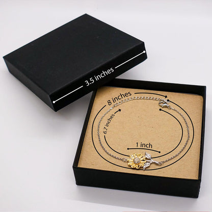 I Left My Heart In Idaho Gifts, Meaningful Idaho State for Friends, Men, Women. Sunflower Bracelet for Idaho People - Mallard Moon Gift Shop