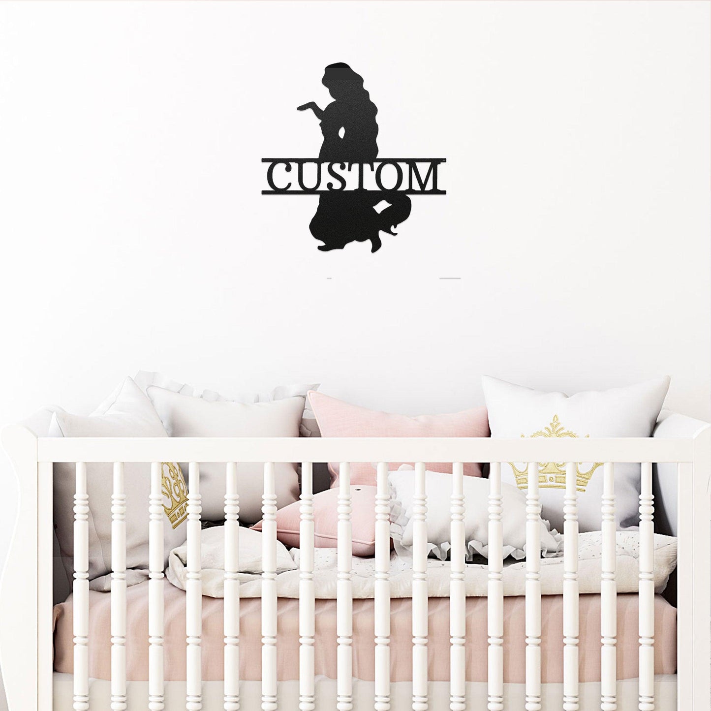 Princess Rapunzel Personalized Name Metal Art Wall Sign - Mallard Moon Gift Shop