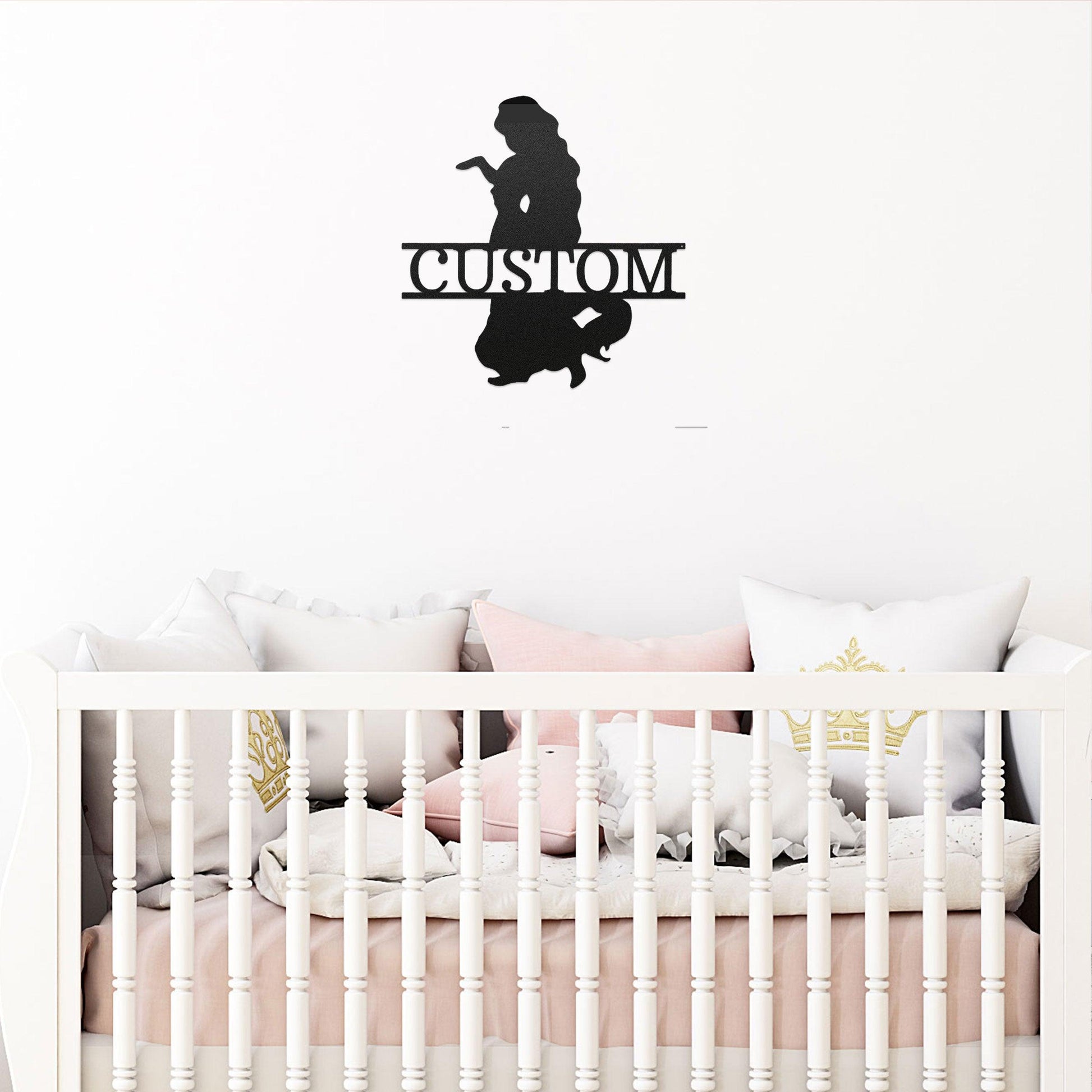 Princess Rapunzel Personalized Name Metal Art Wall Sign - Mallard Moon Gift Shop