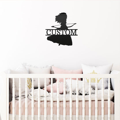 Princess Merida Personalized Name Metal Art Wall Sign - Mallard Moon Gift Shop