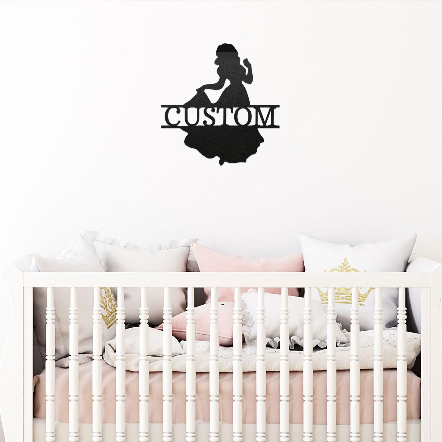 Princess Tiana Personalized Name Metal Art Wall Sign - Mallard Moon Gift Shop