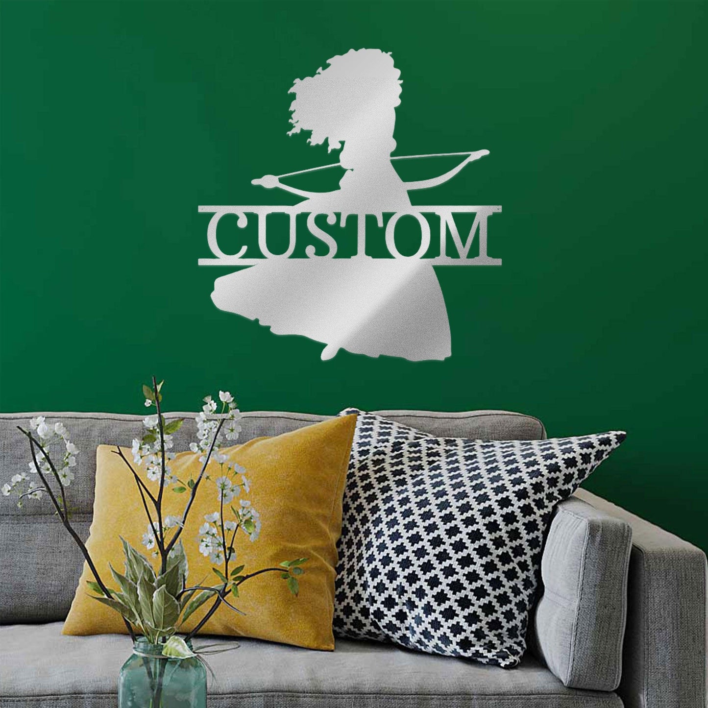 Princess Merida Personalized Name Metal Art Wall Sign - Mallard Moon Gift Shop