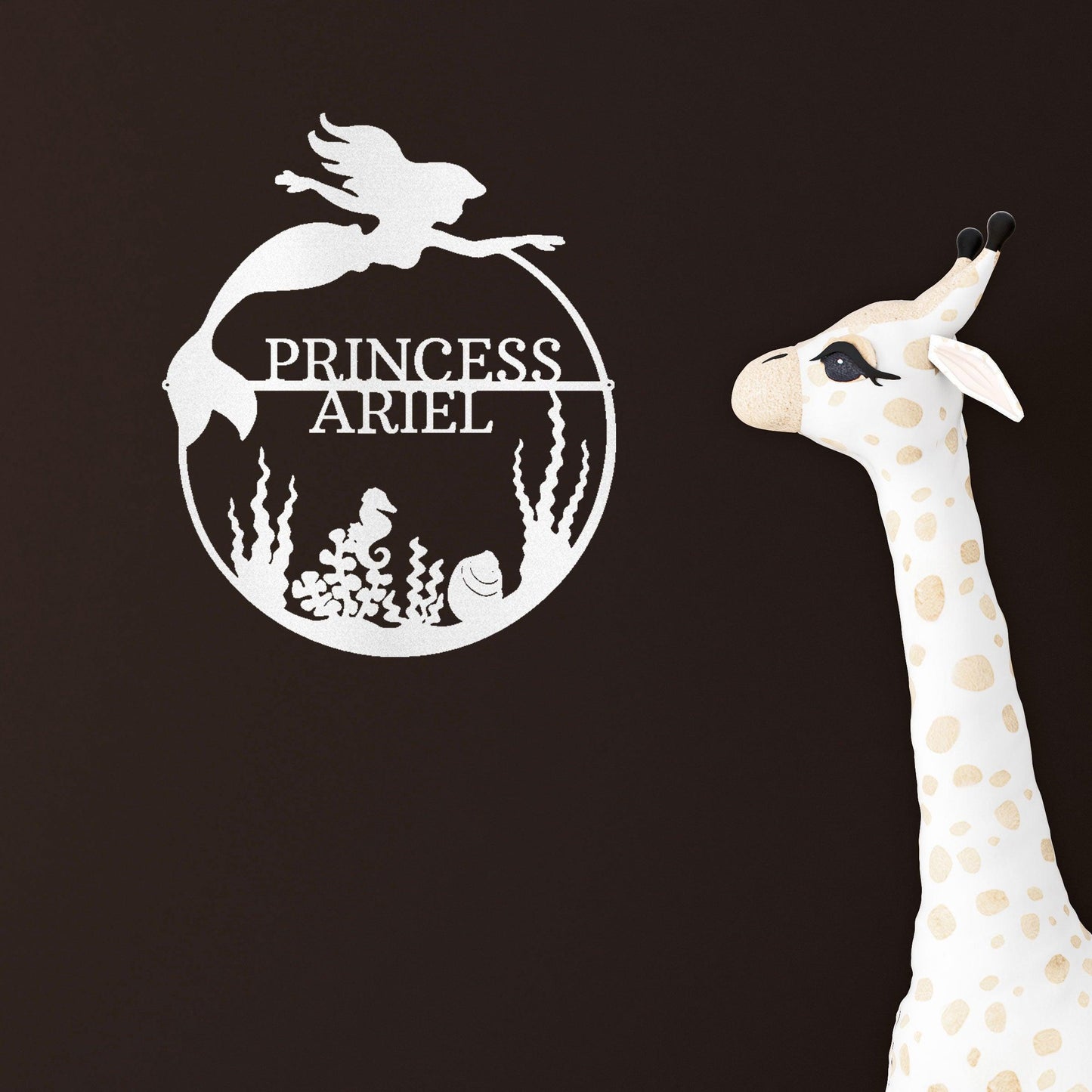 Mermaid Custom Name Metal Art Wall Sign - Mallard Moon Gift Shop