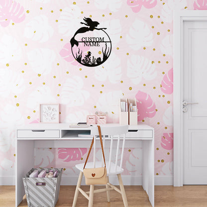 Mermaid Custom Name Metal Art Wall Sign - Mallard Moon Gift Shop