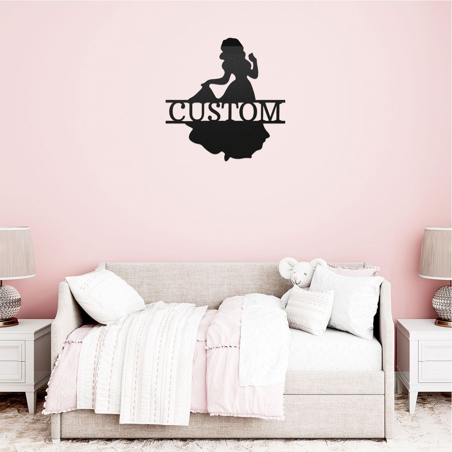 Princess Snow White Personalized Name Metal Art Wall Sign - Mallard Moon Gift Shop