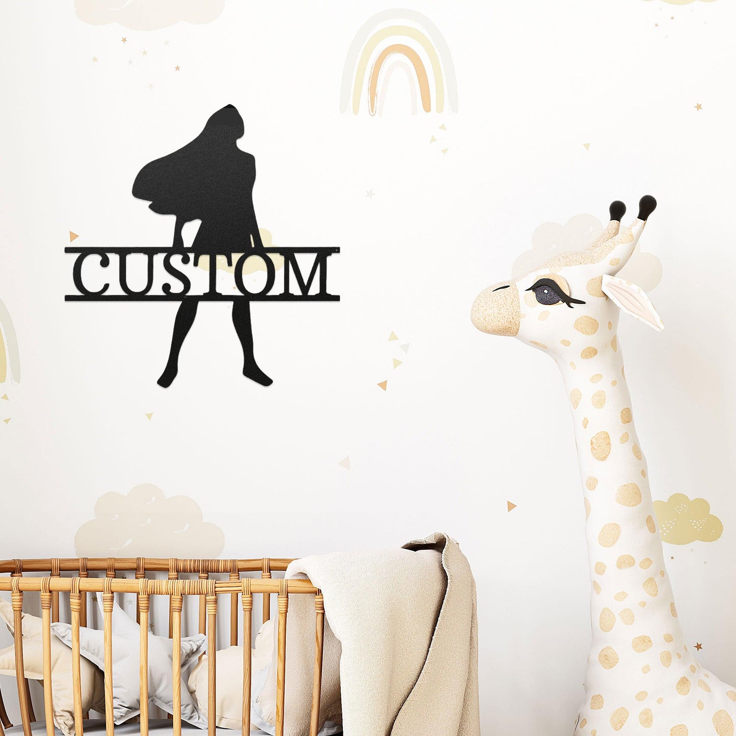 Princess Pocahontas Custom Name Metal Art Wall Sign - Mallard Moon Gift Shop