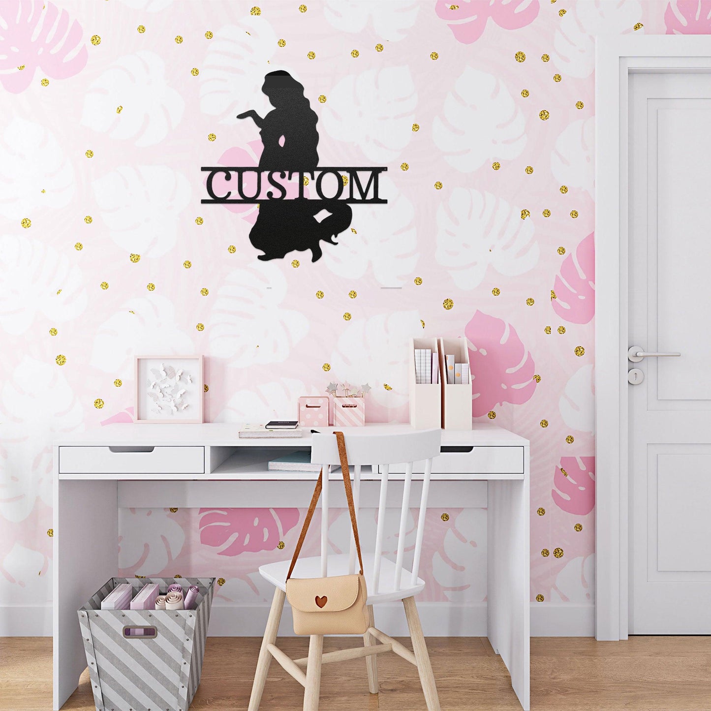 Princess Rapunzel Personalized Name Metal Art Wall Sign - Mallard Moon Gift Shop