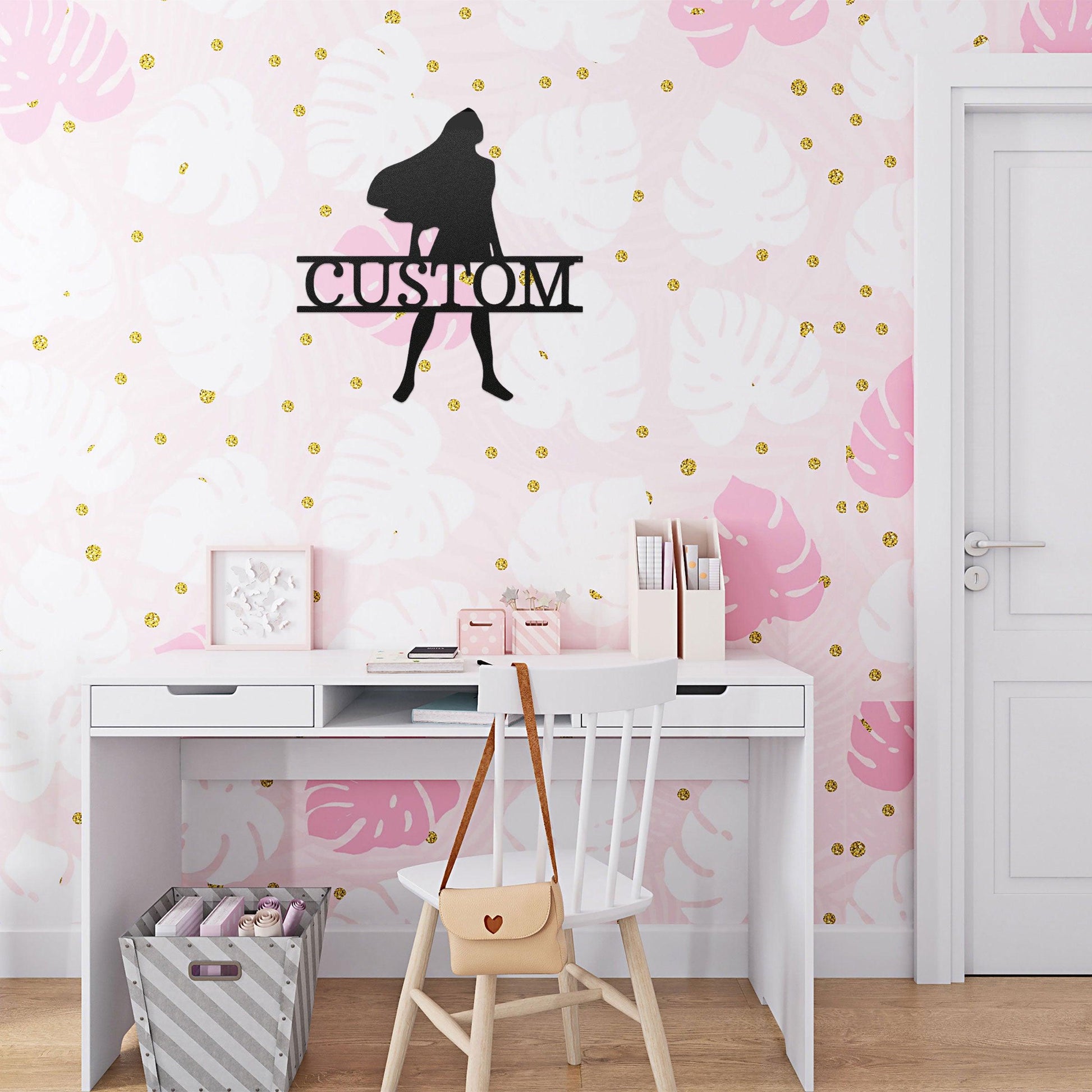 Princess Pocahontas Custom Name Metal Art Wall Sign - Mallard Moon Gift Shop