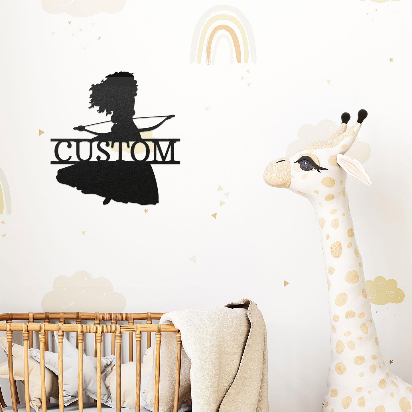 Princess Merida Personalized Name Metal Art Wall Sign - Mallard Moon Gift Shop