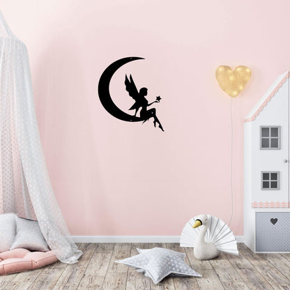 Fairy Moon Metal Art Wall Sign - Mallard Moon Gift Shop