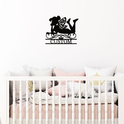 Tinkerbell Fairy Dreams Custom Name Metal Art Wall Sign - Mallard Moon Gift Shop
