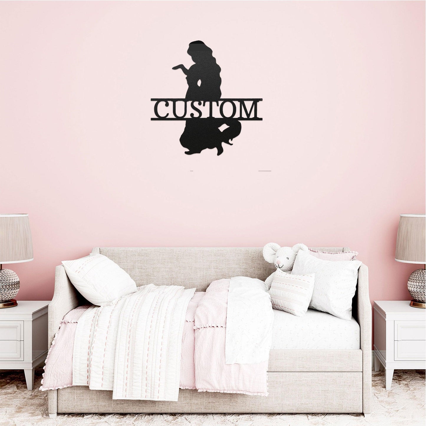 Princess Rapunzel Personalized Name Metal Art Wall Sign - Mallard Moon Gift Shop