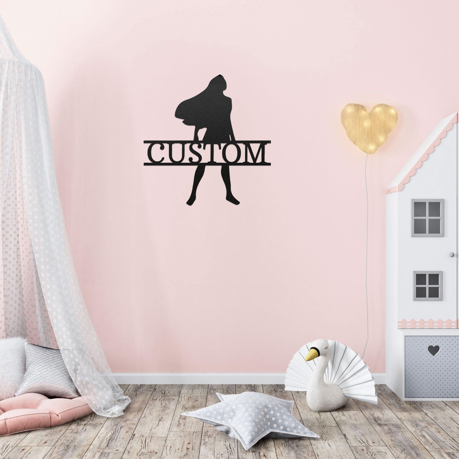 Princess Pocahontas Custom Name Metal Art Wall Sign - Mallard Moon Gift Shop