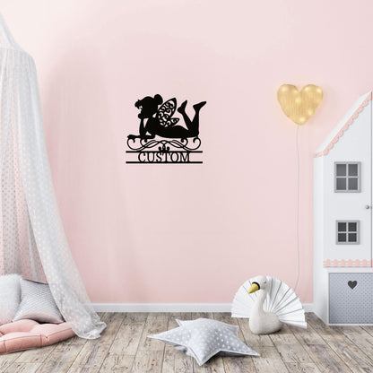 Tinkerbell Fairy Dreams Custom Name Metal Art Wall Sign - Mallard Moon Gift Shop