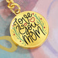 Love You Mom Engraved Circle Keychain - Mallard Moon Gift Shop