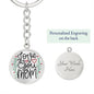 Love You Mom Engraved Circle Keychain - Mallard Moon Gift Shop
