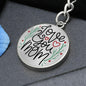 Love You Mom Engraved Circle Keychain - Mallard Moon Gift Shop