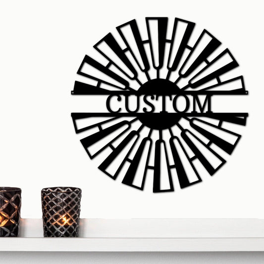 Windmill Custom Name Steel Wall Sign Metal Art - Mallard Moon Gift Shop