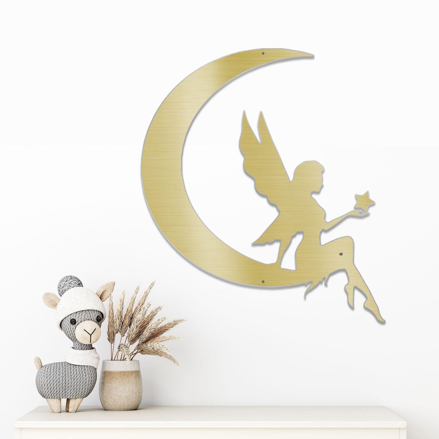 Fairy Moon Metal Art Wall Sign - Mallard Moon Gift Shop